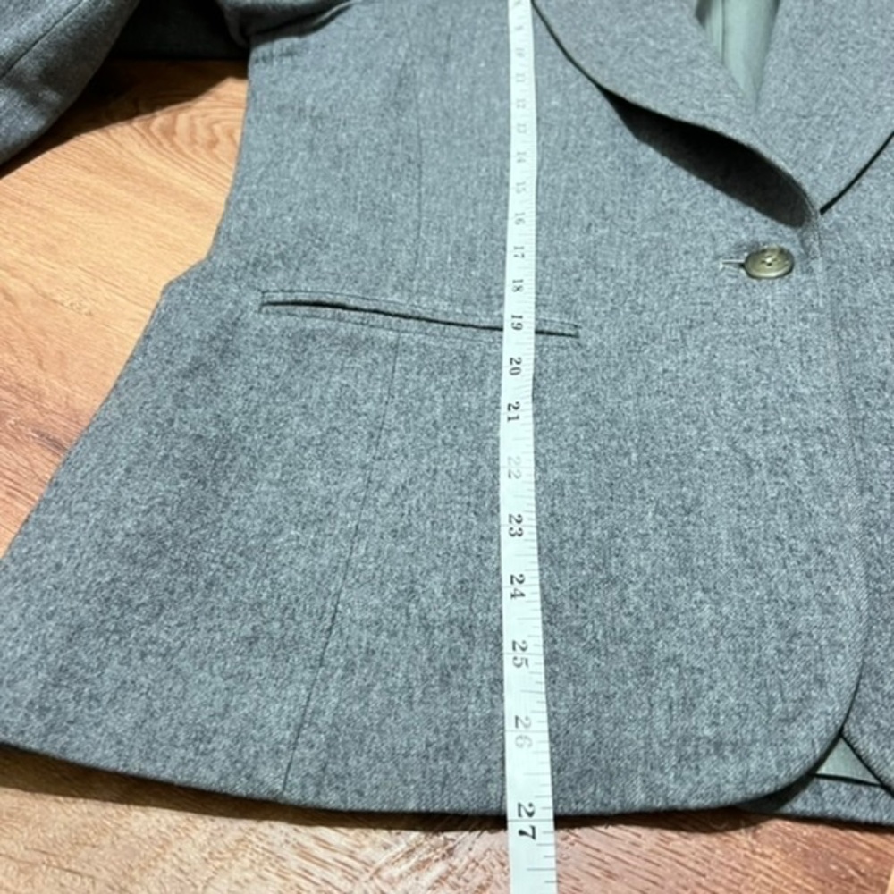 Pendleton Gray Wool Blazer With One Button No Poc… - image 5